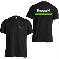 AliExpress Kawasaki Motorcycle Logo Men's T-shirt Summer Short Sleeved Women's T-shirt Pure Cotton 2025 New Casual Couple's Top