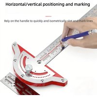 Digital Angle Finder, Stainless Steel Protractor Ruler for Woodworking Carpenter, Precision Measuring Tool for DIY Tiles Framing