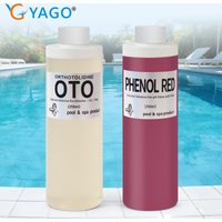 250ml Pool Water Test Kit PH Indicator Phenol Red OTO Chlorine Tester Liquid for Swimming Pool Spa Hot Spring Water Quality
