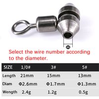 20pcs Spin Fishing Supplies Red Whale Ball Bearing Swivels Copper Head Swivels Coastal Carabiners for Fishing Accessories