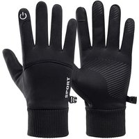 AliExpress NONE Black Winter Warm Full Fingers Waterproof Cycling Outdoor Sports Running Motorcycle Ski Touch Screen Fleece Gloves