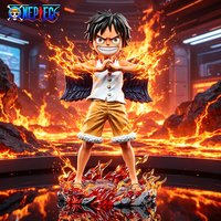 17cm/6.69in Anime ONE PIECE Figure Seraphim Luffy Action Figures Pvc Statue Desktop Ornamen Collection Model Toys Gifts