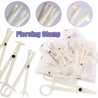 25/10/5PCS Acrylic Disposable Body Piercing Clamp Body Ear Lip Navel Nose Tongue Eyebrow Piercing Forcep Tools