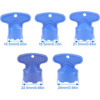 5pc Blue ABS Hidden Faucet Aerator Key Wrench Male Thread Water Save Tap Filter Removal Repair Tool Set Spanner Kitchen Bathroom