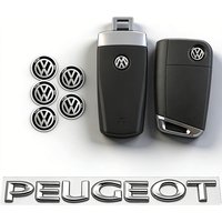 5/10Pcs 14mm Car Remote Key Stickers Badge Emblem Car Accessories For VW Scirocco Polo T5 Passat b6 Golf mk5 Tiguan Jetta CC MK7