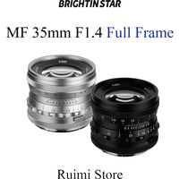Brightin Star 35mm F1.4 Full Frame Manual Focus Prime Lens For Mirroless Cameras