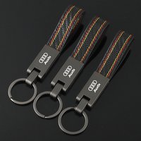Carbon Fiber Rope Car Keychain Key Ring Jewelry Buckle Pendant For Audi A4 B5 B6 B7 B8 B9 A3 8P 8V 8L A5 A6 C6 C5 C7 4F A1 A7 A8
