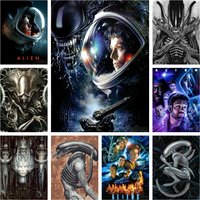 Alien Covenant Horror Movie Diamond Painting Xenomorph Science Fiction Film Wall Art Embroidery Cross Stitch Handwork Home Decor