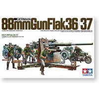 TAMIYA MODEL 1/35 SCALE military models #35017 88mm Gun Flak 36/37