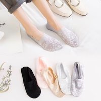 5 Pairs Style Lace Flower Short Sock Antiskid Invisible Ankle Socks New Fashion Women Girls Summer Socks
