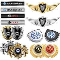 1Pcs Car Styling Metal Chrome Emblem Car Body Fender Trunk Stickers For Volkswagen Golf Rline Passat GTI Lavida Sagitar Scirocco