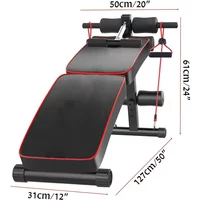 Foldable Fitness Equipment for Home Gym Sit Up Benches Adjustable Multifunction Abdominal Muscle Equipment Exerciser