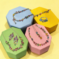 Original Colored Candy Crystal 2026 High Jewelry Set Luxury Brand Necklace Earrings Bracelet Ring for Women Wedding Gifts