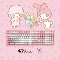 Akko x My Melody 3108 Mechanical Keyboard 2.4GHz & Wired Cute Cartoon Anime Keyboard Gift for Mechanical Keyboard Fans