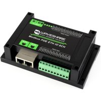 Waveshare 8CH Ethernet Digital I/O Module, PoE Supply Supported, Isolation Protection Design, Works with Modbus RTU TCP