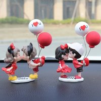 Romantic Cute Couple Small Ornaments Car Interior Home Decor Office Small Ornaments Valentine's Day Gifts Figurines Miniatures
