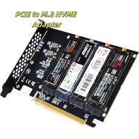 NVMe M.2 PCI Express Adapter PCIE to M.2 NVME Adapter 32Gbps PCI-E Card PCI x16 M Key SSD Computer Expansion Card Add On Cards