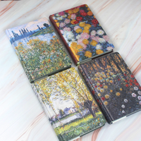 Monet Oil Painting Garden Hardcover Notebook A5 Handbook/Diary 128 Sheets 256 Pages Large Capacity Retro Literary Notepad Study