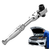 Mini Ratchet Wrench 1/4 Compact Quick Release Double-ended Tool Small Ratchet Screwdriver for Precision Automotive, Home Repair