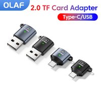 Mini Portable TF Card Reader USB2.0 High Speed Data Transfer Cardreader Universal Type C/USB To TF Memory Card Reader Adapter