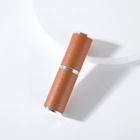 8 ml Rotating Perfume Atomizer Bottles Mini Ultra-light Liquid Container Bottle Portable PU Leather Spray Bottle