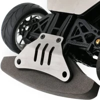 For TAMIYA TT02 TT-02 Stainless Steel Chassis Armor, Front Rear Skid Plate Protection Guard, Upgrade Parts for 1/10 RC Car