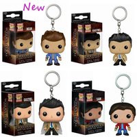 FUNKO POP Supernatural 2024 New Character Castiel with Wing Sam KEYCHAIN Toy Dean Vinyl Figure Collection Pocket Key Chain Toys