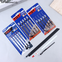 【Wq0】Double-Sided Jigsaw Blades For Efficient Curved Cutting, Wood & Plastic Saber Saw Blades Set For Diyers & Carpenters