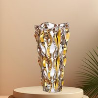 Luxury Crystal n Glass Vase Transparent European Sle Home Decoration Creative Water Cultivation Tabletop Ornament