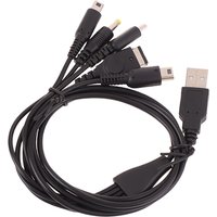 /KQM/1.2m Cable Fast Charging 5 in 1 Usb Game Charger Cord Wire for New 3ds Xl Nds Lite Ndsi Ll Wi I U Gba