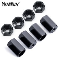 YEAHRUN 4Pcs 5mm to 7mm Aluminum Alloy Hex Wheel Hub Adapters Conversion for SCX24 to WPL D12 1/10 RC Car Truck Upgrade Parts