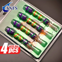 ANFS 4pcs Catfish Float Rigs,Catfish Rattling Line Float for Santee Rig,Catfish Tackle Rattling Cork EVA Foam Floats Bait Rigs