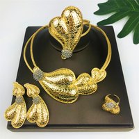 2025 Hot Sale Italian Gold Plated Women Big Necklace Jewelry Sets