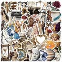 10/30/50PCS Vintage Art PVC Sticky Sticker Aesthetic DIY Decoration Scrapbooking School Supplies