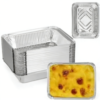 Disposable Aluminum Foil Pans Thickened Non-Stick Food Container BBQ Tray Kitchen Baking Tool Packing Boxes Takeaway Pans