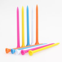 100pcs 100mm Mixed Color Plastic Golf Ball Tee Golf Holder Training Aid