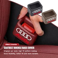 For Audi Car Seat Belt Buckle Protection Anti-Scratch Cover Cushion Auto Accessories S RS SLINE A1 A2 A3 A4 A5 A6 A7 A8 ABT
