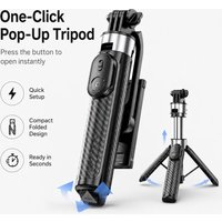 X1 Mini 27.95" Selfie Stick Tripod, One-Click Pop-Up Extendable Phone Holder, Lightweight for Travel Shooting & Live Streaming