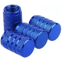 AliExpress NONE 4-Piece Universal Valve Caps - Aluminum Dustproof Wheel Stem Covers for Car, Motorcycle, Bicycle, Valve Core Protectors