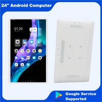 24 Inch Android12/14Wall-Mount Tablet 4G+64G Multi-media Player HDMI IN Touch Screen White Color Large Memory Slim Display HDMI