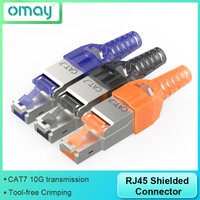Shielded RJ45 Connector Cat7 Cat6a Tool-Free Zinc Alloy Ethernet Termination Plugs for 23AWG SFTP Cables Network Connector image 4