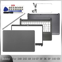 New Gray Cover For 240 G8 245 G8 14-CF 14-DF 14-DK 14-DP 14S-CR 14S-CF Screen Back Cover Front Bezel Hinges Palmrest Bottom Case