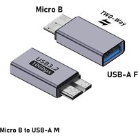 Micro B Hard Drive Adapter, USB Male/Female to Micro-B Adapter Mobile Hard Drive Cable Adaptor Extension USB3.1 to Hard