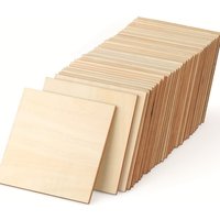 25pcs 2.75in/7cm Unfinished Wood Squares for Crafts Wood Burning Painting Staining Ornaments DIY Home Decoration