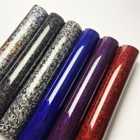 Rainbow Forged Carbon Fiber Vinyl Wrap Stickers Waterproof Color Change Film Motorcycle Auto Forged Carbon Car Adhesive Vinyl