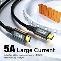 Thunderbolt 3 USB C Cable 100W PD 20Gbps 8K 60Hz For iPhone 15 16 17Pro Max MacBook Samsung Xiaomi Fast Data Transfer 2M 3M Cord
