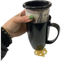 Hidden Storage Cup with Secret Compartment - Safe Money Box, Pen Holder & Pill Case for Anti-Theft Cash & Valuables Storage