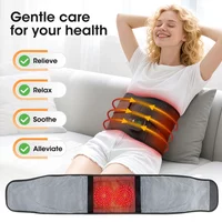 Heating Waist Massager Belt with Controller 5000mAh Vibration Red Light Warm Compress Electric Lumbar Support Belt for Women Men