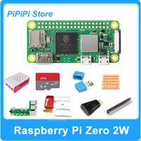 Raspberry Pi Zero 2W Optional Kit Zero 2W 3USB RJ45 Adapter board+32GB SD Card+Card reader+ Heat Sink+Case