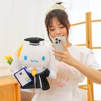 Japanese Style Sanrio Dr. Graduation Master's Dress Cinnamoroll Hello Kitty Mymelody Plush Toy Doll Decoration Girl Gift